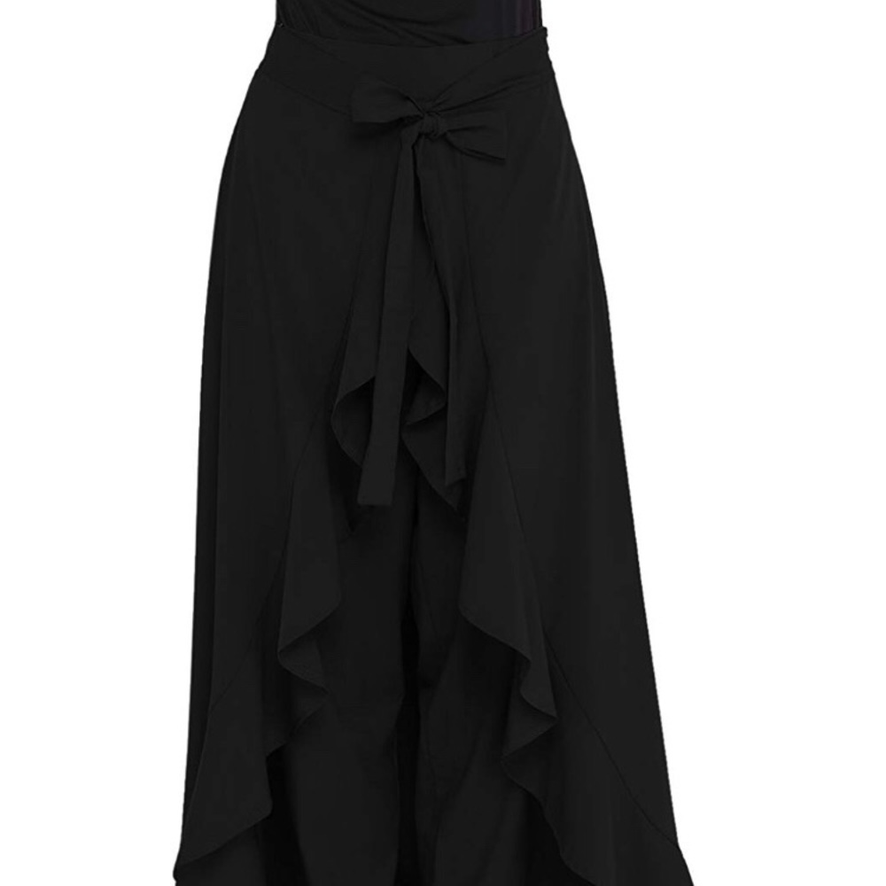 Maxi Skirt Trousers TieWaist Ruffled Palazzo Pants